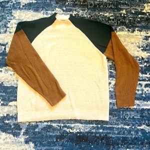 LUSH Woman’s Mary Sweater Size M Taupe Combo LT-14800B-CI